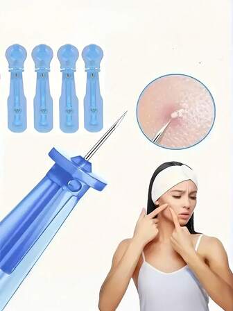 50pcs Disposable Super Sharp Blackhead Remover Needles, Acne Pimple Extractor Tool Kit