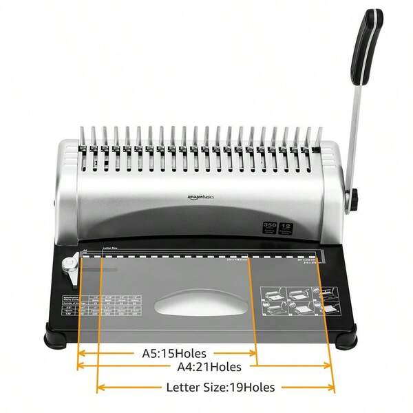 Comb Binding Machine, Grey