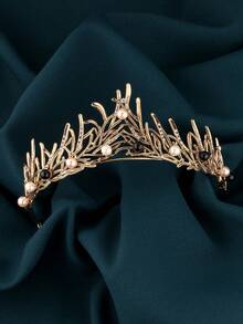 Tiara de cristal estilo barroco, diadema de princesa/reina coreana, accesorio de lujo para vestido de novia, coronas, corona de disfraz - Negro - Ver 8