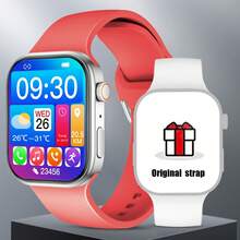 2025 Silicone Strap Smart Watch For Men, 2.02" HD Screen, Call Answering/Dialing, Step Counting, Calorie Tracking, Multi-Sport Modes, Incoming Call/Message Alerts, Full-Screen Touch For Android/IOS, Elegant Gift