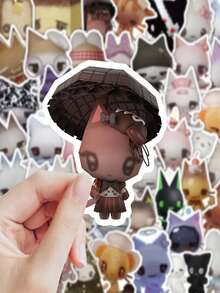 60PCS/PACK Cute Kawaii Cartoon Animal Stickers Pack - Adorable Character Decals For Phone Metal Stickers, School Pencil Case Decoration, DIY Journal & Craft Supplies Scrapbook Supplies Scrapbook Stationery - Multicolor - View 2