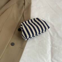 Striped Color Block Clutch Bag, Suitable For Women's Daily Use - Blue - View 9