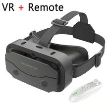 AyeBeau VR Glasses Virtual Reality Headset Viar Devices Helmet, Smart Goggles With 3D Lenses For Smartphones, Mobile Phone Game Accessory, Compatible With 4.7-7.0 Inch Smartphones, Including A White Mini Remote Control - Black and White - View 14