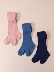 3条女童纯色打底裤，适合日常穿着 - 彩色 - 查看 12