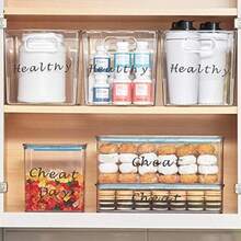 InterDesign Pantry Contenedor organizador de almacenamiento de alimentos para cocina con tapa con bisagras herméticas, 1.5 cuartos de galón, Pequeño, Extra Small, , 1(Mediano) - Multicolor - Ver 2