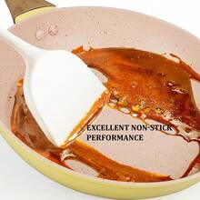 ABKOK 1pc/4pcs Aluminum Nonstick Cookware Set (Includes Frying Pan + Soup Pot + Silicone Spatula), Suitable For Stove, Easy To Clean, For Single Person Kitchen Use, Set And Individual Pots Can Be Purchased Separately