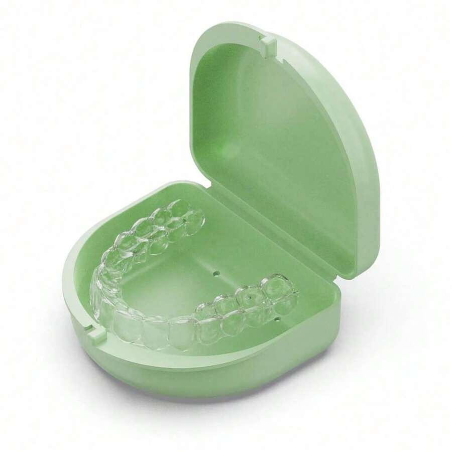 1 Piece Blue Clear Plastic Retainer Case Storage Box Portable Smell Proof Durable Organizer For Home Travel Gym Daily Essentials - Green - View 1