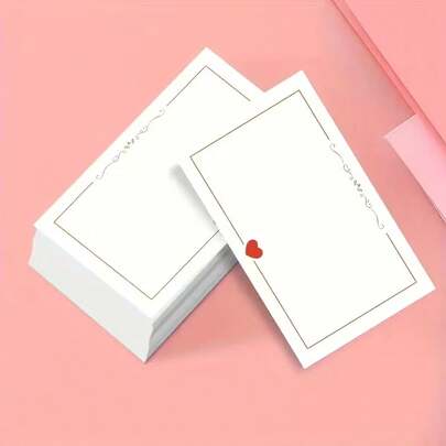 50/100 st hjärtformade tomma kort, fickkort för bröllop, födelsedagar, årsdagar, högtider, presentetiketter, meddelandekort, plånbokskort, visitkort, vita gratulationskort, lärarpresenter, små vänskapskärlekskort, tomma kort för födelsedag, kort för att skriva, visitkort, tackkort för företag, hjärtformade småföretagskort, meddelandekort, roligt födelsedagskort, grattis på födelsedagen-kort, bröllopskort, julkort