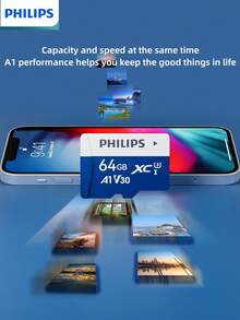 PHILIPS 512GB 内存卡 MicroSD 适用于电脑和配件 TF 内存卡 高速 - 藍白卡 - 查看 9
