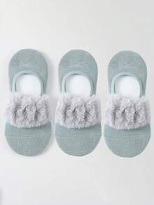 1/3 أزواج جوارب رياضية وجوارب اليوغا الفاخرة للنساء، جوارب خفية اللون الصلب مع زخرفة فاخرة، عصرية وشاملة، مريحة - متعدد الألوان - مشاهدة 16