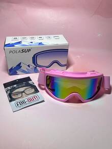 POLASUP 3 In 1 Set - Large Size Ski Goggles With Eye Cover, All-Inclusive Women Fashion Decorative Soft Rubber Ski Goggles, Anti-Fog, Anti-Sand Goggles For ATV, Karting, Hiking, Skydiving, Adjustable Strap Easy Comfort Casual Outfits Outdoor Cycling Glasses For Summer Beach Vacation, Outdoor, Travel Skiing Snow Windproof - Multicolor - View 33