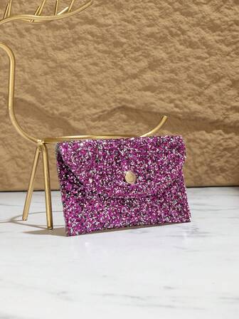 Glitter Sequin Cute Coin Purse Lightweight Casual Carry-On For Women Mini Wallet Small Wallet Cute Wallet Card Wallet Coin Wallet Pouch Gifts For Women Funny Gifts Teacher Gifts Stocking Stuffers Accessories