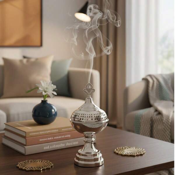 1Pc/1Set Iron Aromatherapy Incense Burner/Bakhoor Burner/Aromatherapy Burner/Bukhoor Holder. A Modern And Classic Conical Incense Burner With A Lid, Featuring Middle Eastern And Chinese Vintage Styles Bakhoor Burner.