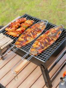 5件套不锈钢烤鱼架,多用途烧烤篮,适用于烤鱼、蔬菜和小块肉类,经久耐用且防锈,是露营烧烤、海滩派对、季节性探险(复活节、万圣节)的理想之选——户外烧烤的可靠工具,探险爱好者的必备良品,也是送给露营爱好者的绝佳礼物。#露营烧烤 #海滩派对 #探险烧烤 #防锈 #露营礼物 - 彩色 - 查看 2