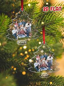Customized Christmas Tree Photo - Personalized Acrylic Photo Decor - As Shown - View 9