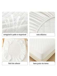 Waterproof Mattress Protector (Single, Standard, Queen, King) - Various Colors - 白色 - 查看 2