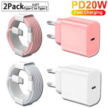 PD Charger 20W Fast Charging Type-C Power Adapter With 1 USB C To C Data Cable (Length: 3.3FT/6.6FT/10FT) Compatible With IPhone 17,16,15 Pro Max,WithSamsung Fast Charging Cable Phone Charger High Output Power - EU C Type Plug(220-240V) - View 14