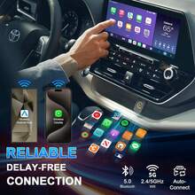 Mini adaptador inalámbrico CarPlay, compatible con Apple y Android, Plug and Play, baja latencia, convierte CarPlay con cable a inalámbrico, compatible con varios modelos de vehículos, conexión rápida y estable, no requiere batería. - CON SET USB - Ver 5