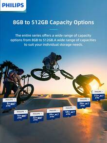 PHILIPS 512GB 内存卡 MicroSD 适用于电脑和配件 TF 内存卡 高速 - 藍白卡 - 查看 5