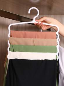 1/3pcs Multifunctional Closet Hanger Organizer For Pants Trousers Scarves Belts Ties Accessories Storage Space Saving Wardrobe Hanger Hook Rack System - Multicolor - View 4