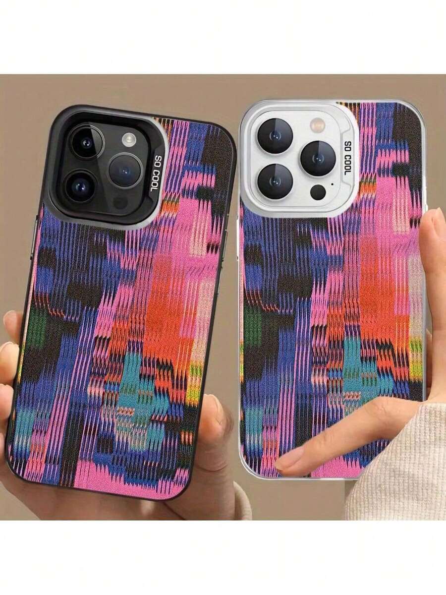 Glitch Art Color Pattern Mobile Phone Case A788 For 161514131211PlusProPro Max - Multicolor - View 1