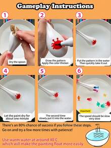 Conjunto de 10/14 Canetas Mágicas de Aquarela com Colher, Canetas de Aquarela com Tinta Flutuante, 12 Cores, Ferramentas de Grafite para Crianças, Caneta Marcadora Flutuante, Brinquedo para Presente, Adequado para Meninos e Meninas de 3 a 12 Anos, Lavável, Criativo, Lápis de Cor de Brinquedo Educativo, Material Escolar (Algumas Cores Aleatórias) - Multicolorido - Ver 3