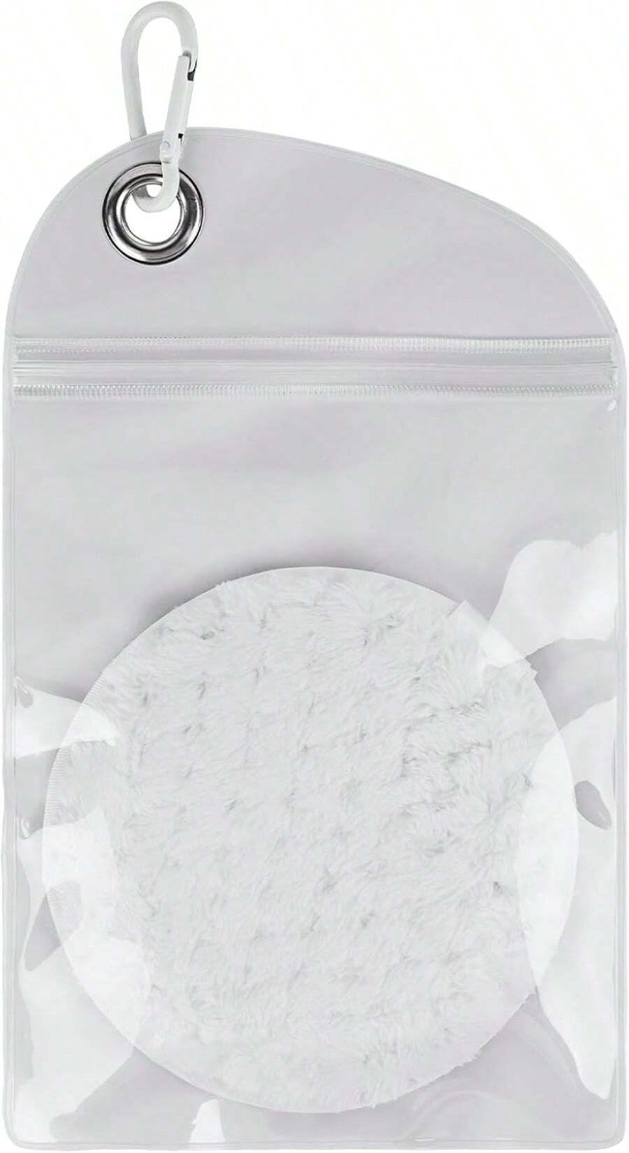 ReignSword Sand Remover For Beach, Reusable Sand Wipe Off Mitts With Carabiner, Talc-Free Sand Off Bags For Beach Vacation Camping Essentials (White)