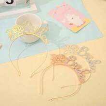 شريط رأس بشكل زهرة من سبيكة الزنك لامع للحفلات