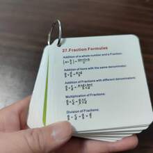 52张最常用的数学公式速记卡 | 代数、几何、微积分、三角学和物理必备学习指南 | 覆膜参考指南，助您快速学习 | 快速复习，提升成绩 - 彩色 - 查看 1