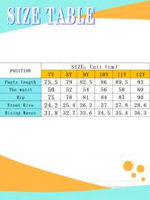 少女渐变色口袋休闲阔腿牛仔裤 - 藍色 - 查看 8