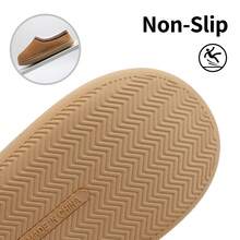 Pantuflas cómodas y cálidas para hombre, aptas para usar en el hogar y el dormitorio - Marrón - Ver 4