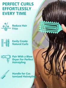 New Upgraded Curling Brush With Bristles And Special Design, Curling Brush Especially For Curly Hair, Shaping And Styling Curls For Men And Women, Reducing Pulling And Curl Separation, Hairbrushes, Combs, Hair Tools, Hair Products And Accessories For Barber Salon Beauty Travel Essentials - Multicolor - View 8