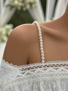 2 chiếc/1 cặp, Dây đeo vai ngọc trai giả 6mm, Thích hợp cho các bữa tiệc liên hoan - Nhiều màu - Xem 5