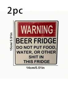 1/2/3 piezas, Imán de nevera de advertencia de cerveza humorístico - Resina de poliéster duradera, montado en la pared, muy adecuado para la decoración de la cocina, el hogar, artículos esenciales para dormitorio