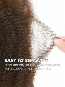 Afro Kinkys Bulk Human Hair For Dreadlock Extensions 30g/Pack Bulk Hair #4 Color Brazilian Virgin Hair - S4 - View 8