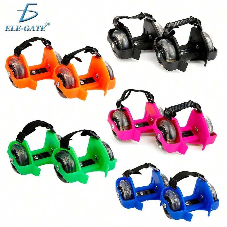 ELE-GATE Adjustable Luminous Outdoor Skating Shoes, Comfortable And  For Beginners And Training - Pink - View 1