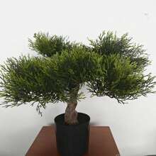 Artificial Bonsai Pine Tree Potted Plant, Indoor Green Decor For Living Room, Office