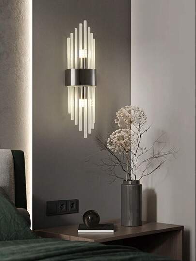 1PC/ Moderne Gold/Black Crystal Wand Lamp, Stainless Steel Base, High Quality Shine Lamp Body, Cafe, Living Room, Bedroom, Villa Home Room ative Lighting Fixture view 11