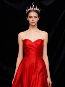 1件复古暗黑哥特式尖刺皇冠头饰，女士婚礼派对哥特风格暗黑皇冠头饰配饰