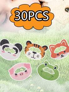 10pcs Sleep Patch, Skin-Friendly Tape, Animal Pattern, Breathable & Comfortable, Unisex, Helps You Sleep Well, Painless Removal, Low Allergenicity, Latex-Free, Gentle On Skin, Strong Adhesive, Painless Removal, Non-Woven Fabric, Breathable & Skin-Friendly, Improves Deep Sleep Quality - Multicolor - View 6