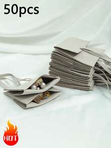 1/5/50 件超细纤维珠宝包装袋高品质珠宝礼品袋婚礼派对生日回礼品糖果袋耳环手链项链别致小型收纳袋礼品袋