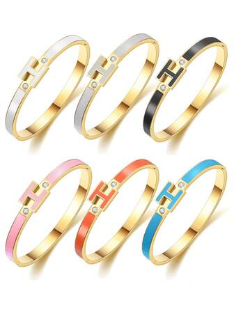 New Fashionable High Quality 18K Gold Plated Stainless Steel Bracelet, Suitable For Women's Daily Wear