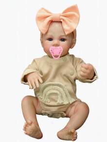 48cm Realistic Reborn Baby Doll - 18 Inch Full Body Silicone Vinyl Girl Doll Art Doll - Lifelike Newborn Handmade Doll Toy - Gift For Children 3+ Years Old (Pacifier Random) - Multicolor - View 8