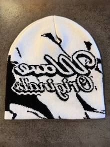 1pc These Men's Knit Beanies With Bold Lettering Come In Multiple Colors, Offering A And Warm Design, Making Them Ideal Fashion-Forward Winter Headwear - Multicolor - View 13