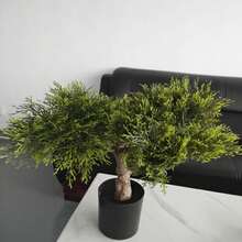Artificial Bonsai Pine Tree Potted Plant, Indoor Green Decor For Living Room, Office