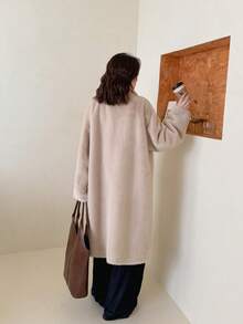 纯色前扣口袋衬衫