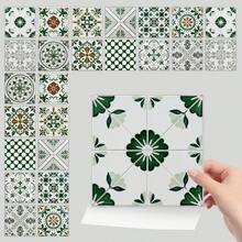 24 PCS Modern Style PVC Tile Stickers Waterproof Antifouling Self Adhesive Kitchen Bathroom Floor Art Wall Decor Decals, Morocco Decorative Patterns Thickened Moisture-Proof Oil-Proof Kitchen Stickers Self-Ad - Multicolor - View 21