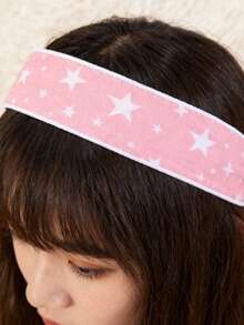 1pc Happy Star Printed Plain Fabric, Home Textile, Garment DIY Sewing Material - Multicolor - View 6