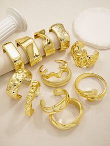 1pc DIY Fashionable Luxury Open Bangle Bracelet, Women's Gold-Tone Resin Bracelet, Versatile For Daily Wear, Party And Evening Events