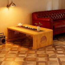 Japanese Style Folding Floor Table, New 2025 Model, Portable Bamboo Japanese Style Low Coffee Table, Traditional European Minimalist Style, Simple Natural Wood Side Table, Portable Folding Coffee Table, Suitable For Sitting On The Floor, Suitable For Tatami, Tea Room, Bedroom, Dining Room. - Primary Color - View 6
